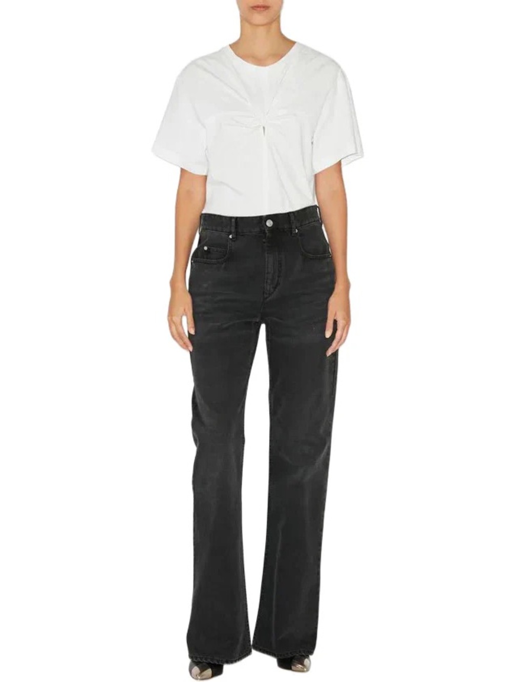 Isabel Marant Belvira Mid- Rise Boot Cut Jeans